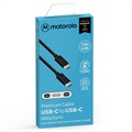 Motorola Premium USB-C zu USB-C Kabel SJCX0CCB15 - 1.5m - Schwarz / Grau
