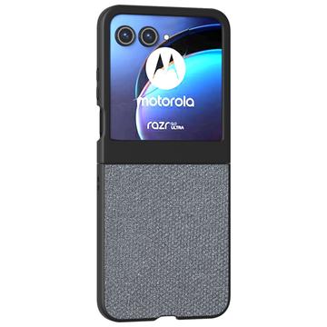 Motorola Razr 50 Strass Textur Hybrid Hülle - Grau