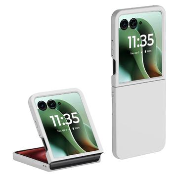 Motorola Razr 60 Ultra Gummierte Kunststoff Hülle - Weiß