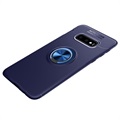 Samsung Galaxy S10+ Magnetische Schutzhülle mit Ring Halter - Blau