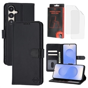 Samsung Galaxy S25+ MyTPhone CardMate Leder Wallet Hülle - Schwarz