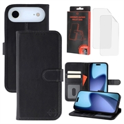 iPhone Air MyTPhone CardMate Leder Wallet Hülle - Schwarz