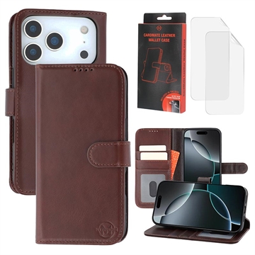 iPhone 17 Pro Max MyTPhone CardMate Leder Wallet Hülle - dunkelbraun