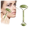Natürlicher Jade-Massageroller mit Gua Sha Gesichtsschaber