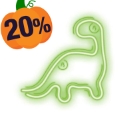 Neolia Dekorative Neonleuchte - Dinosaurier - Grün
