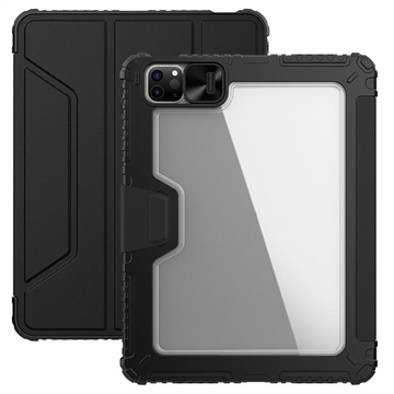 iPad Air 11 (2024)/iPad Pro 11 2022/2021/2020/iPad Air 2022/2020 Nillkin Bumper Smart Folio Hülle - Schwarz / Durchsichtig