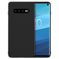 Nillkin Synthetic Karbonfaser Samsung Galaxy S10 Hülle - Schwarz