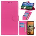 Nokia C2 2nd Edition Wallet Schutzhülle mit Magnetverschluss - Hot Pink