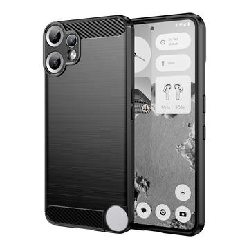 Nothing CMF Phone 2 Pro Gebürstete TPU Hülle - Karbonfaser - Schwarz