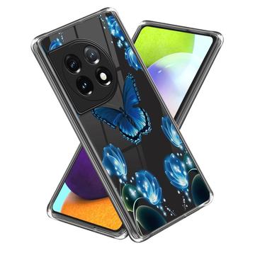 OnePlus 12R/Ace 3 Stylish Ultra-Slim TPU Hülle - Schmetterling und Blumen