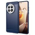 OnePlus 13 Gebürstete TPU Hülle - Karbonfaser - Blau