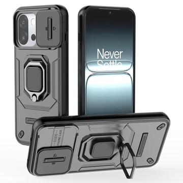 OnePlus 13T/13s Drehring-Hybrid Hülle mit Kameraschutz - Schwarz