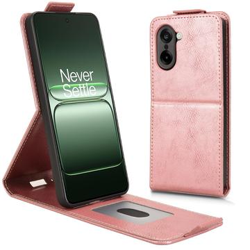 OnePlus Ace 5 Racing/Nord CE5 Vertikal Flip Hülle mit Ständer - Roségold