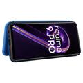 OnePlus Nord CE 2 Lite 5G Flip Hülle - Karbonfaser - Blau