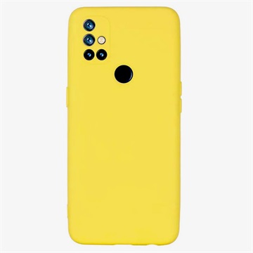 OnePlus Nord N10 5G Gummierte Kunststoff Hülle - Gelb