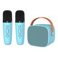 P2 Kinder Karaoke Bluetooth Lautsprecher mit 2 Mikrofonen - Blau
