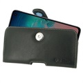 PDair Samsung Galaxy S10 Lederhülle für Horizontal Holster - Schwarz