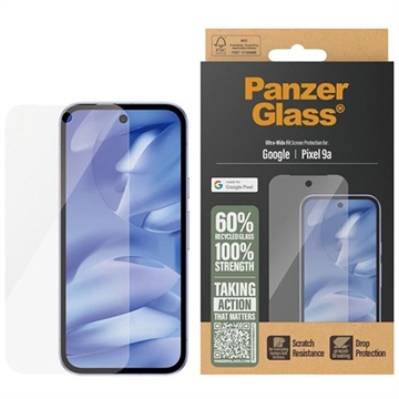 Google Pixel 9a PanzerGlass Ultra-Wide Fit EasyAligner Panzerglas - 9H - Durchsichtig