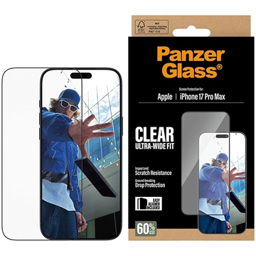 iPhone 17 Pro Max PanzerGlass Ultra-Wide Fit EasyAligner Panzerglas - 9H - Schwarzer Rand