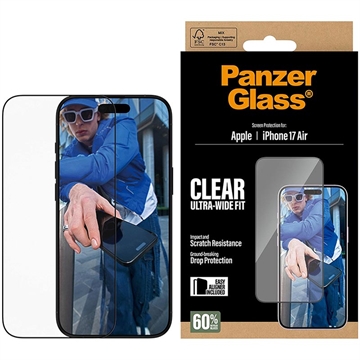 iPhone Air PanzerGlass Ultra-Wide Fit EasyAligner Panzerglas - 9H - Schwarzer Rand