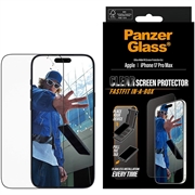 iPhone 17 Pro Max PanzerGlass Ultra-Wide Fit m. FastFit In-A-Box Panzerglas  - 9H - Schwarzer Rand