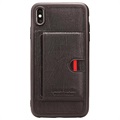 Pierre Cardin Lederbezogenes iPhone XS Max TPU-Hülle mit Ständer