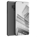 Luxury Series Mirror View Samsung Galaxy Note9 Flip Case - Schwarz