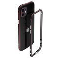 Polar Lights Style iPhone 12 Mini Metall Bumper - Schwarz / Rot