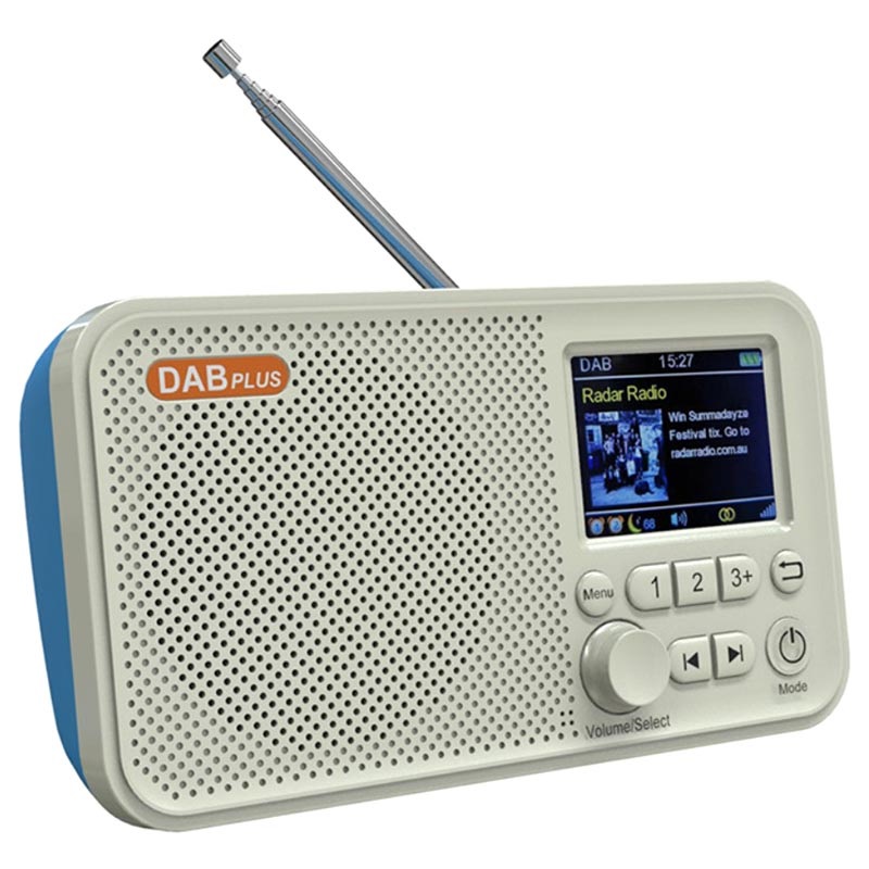 Tragbares DAB Radio & Bluetooth Lautsprecher C10 Weiß / Blau