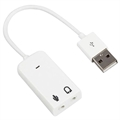Tragbare Externe USB-Soundkarte - Weiß