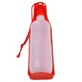 Tragbarer Wasserflasche mit Behälter für Haustiere - 750ml - Rot