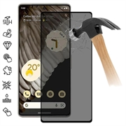 Google Pixel 7 Pro Privacy Full Cover Panzerglas - 9H - Schwarz Rand