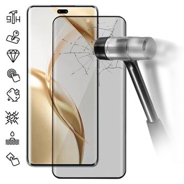 Honor 200 Pro Privacy Full Cover Panzerglas - 9H - Schwarz Rand
