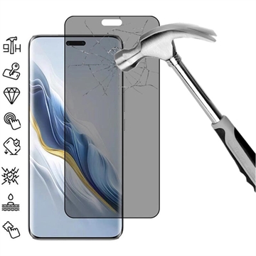 Honor Magic6 Pro Privacy Full Cover Panzerglas - 9H - Schwarz Rand