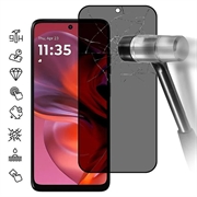 Motorola Moto G05 Privacy Full Cover Panzerglas - Schwarz Rand