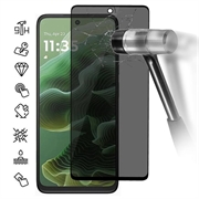 Motorola Moto G35 Privacy Full Cover Panzerglas - 9H - Schwarz Rand