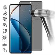 Realme 12 Pro/12 Pro+ Privacy Full Cover Panzerglas - 9H - Schwarz Rand