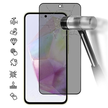 Samsung Galaxy A36/A56 Privacy Full Cover Panzerglas - 9H - Schwarz Rand