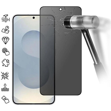 Samsung Galaxy S25 Edge Privacy Full Cover Panzerglas - Schwarz Rand