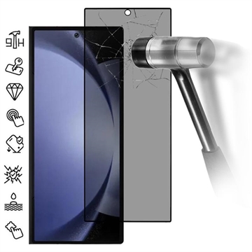 Samsung Galaxy Z Fold6 Privacy Full Cover Panzerglas - 9H - Schwarz Rand