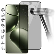 Xiaomi 14T/14T Pro Privacy Full Cover Panzerglas - 9H - Schwarz Rand