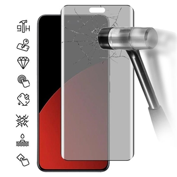 Xiaomi Civi 4 Pro/14 Civi Privacy Full Cover Panzerglas - 9H - Schwarz Rand