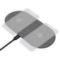 ProXtend Fabric Covered Dual Wireless Charger 10W - Grau