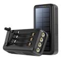 Psooo PS-618 30000mAh Solarstrombank mit Handkurbel - Schwarz