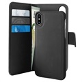 Puro 2-in-1 iPhone X / iPhone XS Magnetisches Schutzhülle mit Geldbörse - Schwarz