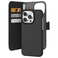 iPhone 15 Pro Max Puro 2-in-1 Magnetische Wallet Hülle - Schwarz