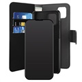 Puro 2-in-1 iPhone 12 Mini Magnetische Schutzhülle mit Geldbörse - Schwarz