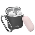 Puro Icon AirPods / AirPods 2 Silikonhülle mit Karabiner