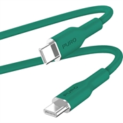 Puro Icon Soft USB-C / USB-C Kabel - 1,5m - Dunkelgrün