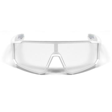QY-Pro1 Intelligente Fahrradbrille mit KI-Übersetzung und Bluetooth-Konnektivität - Weiß / Photochromes Glas